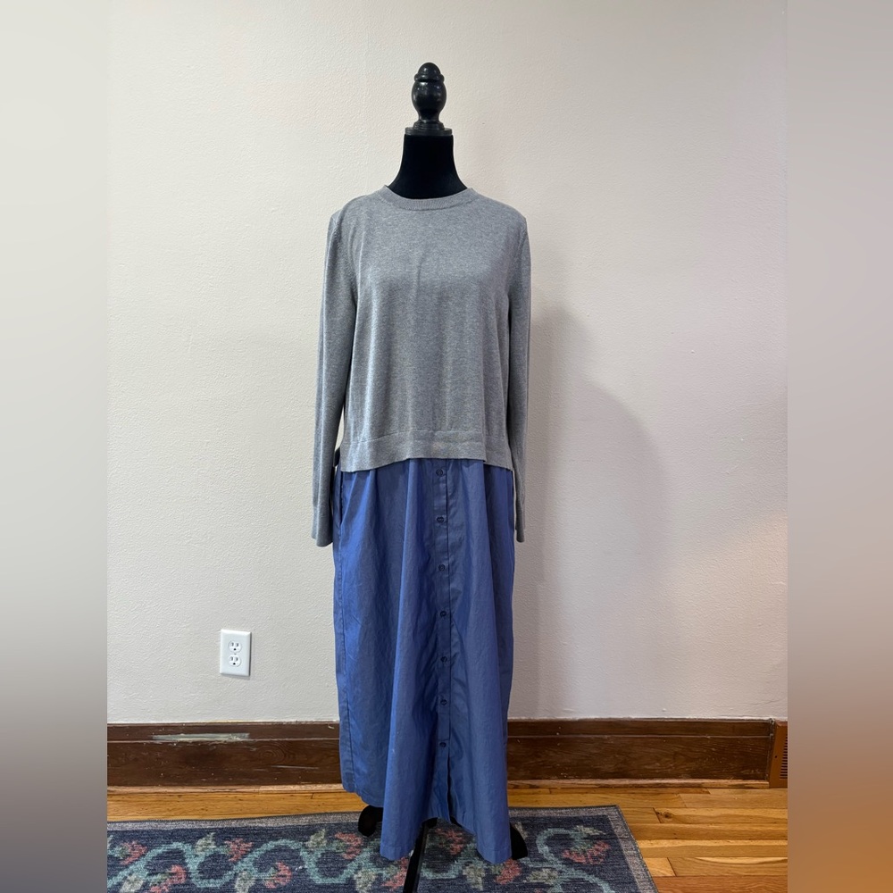 Boden Gray and Blue Dress